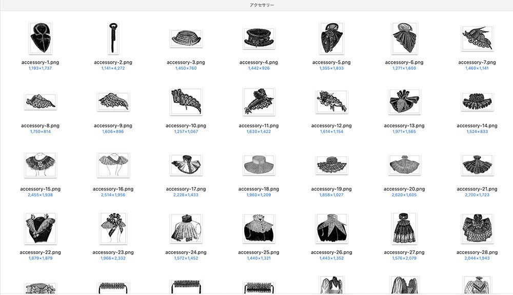 【クリップアート】Romanticヴィクトリアンファッション【透過png】