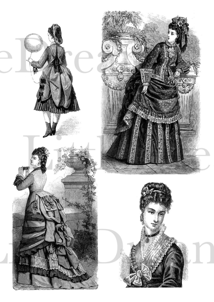 【クリップアート】Romanticヴィクトリアンファッション【透過png】