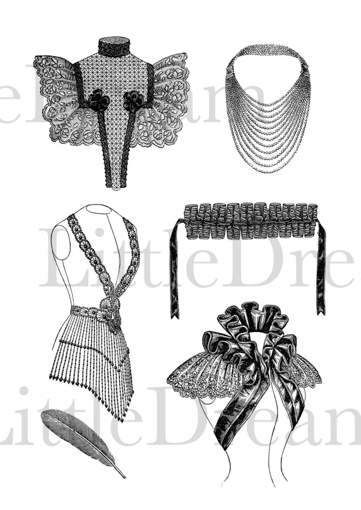 【クリップアート】Romanticヴィクトリアンファッション【透過png】