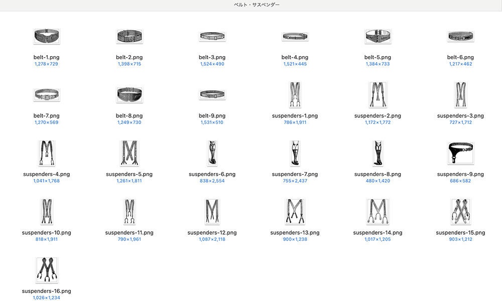 【クリップアート】紳士のファッションアイテム【透過png】