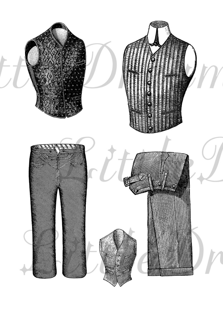 【クリップアート】紳士のファッションアイテム【透過png】