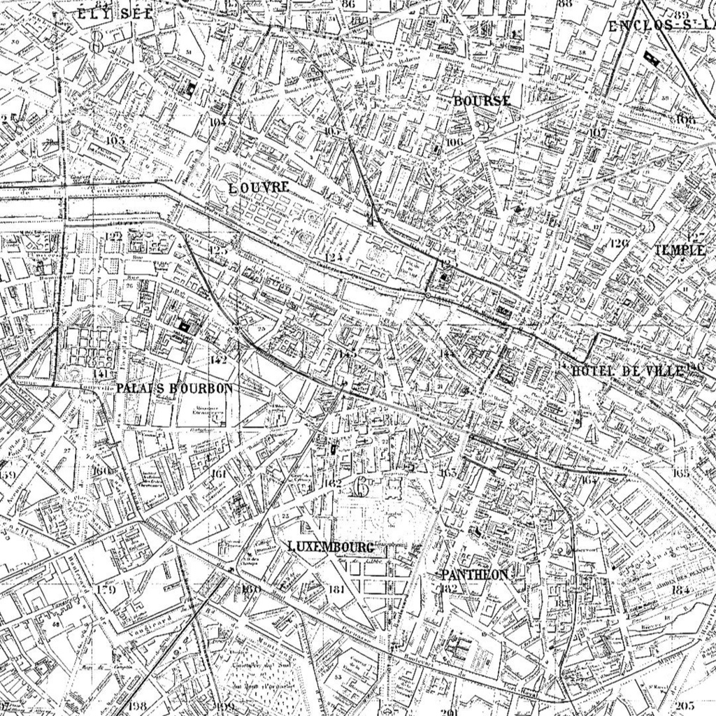 【Photoshopブラシ】パリの地図 Map of Paris, lovely France【png,abr】