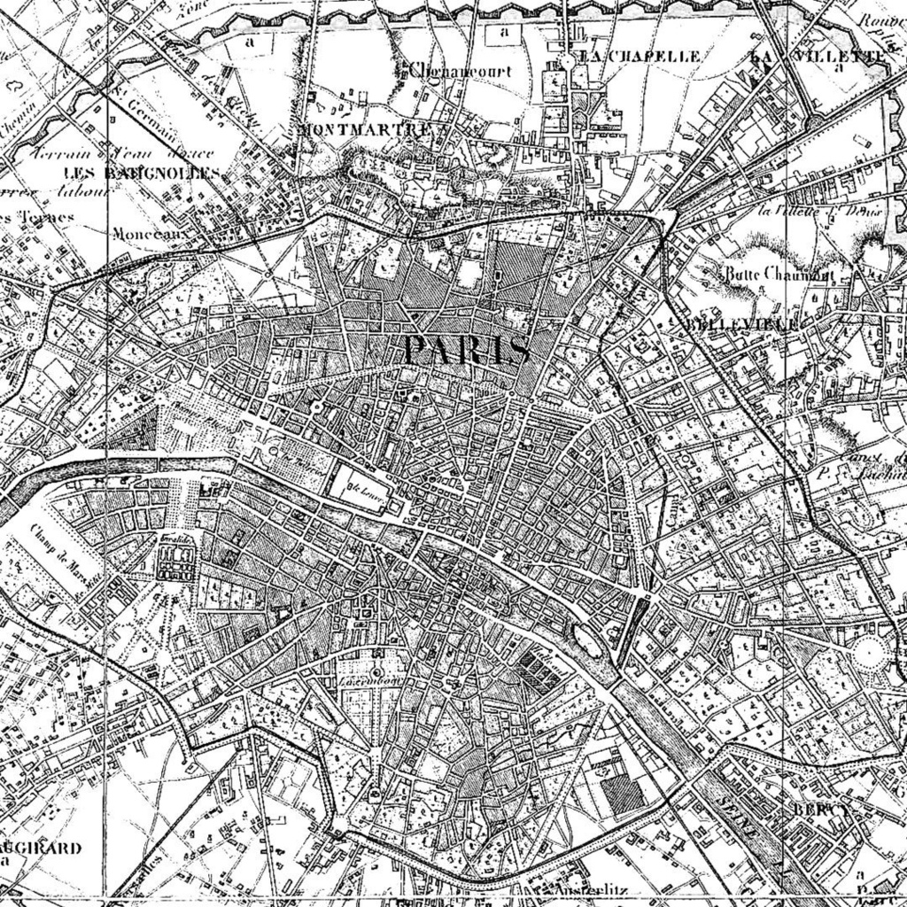 【Photoshopブラシ】パリの地図 Map of Paris, lovely France【png,abr】