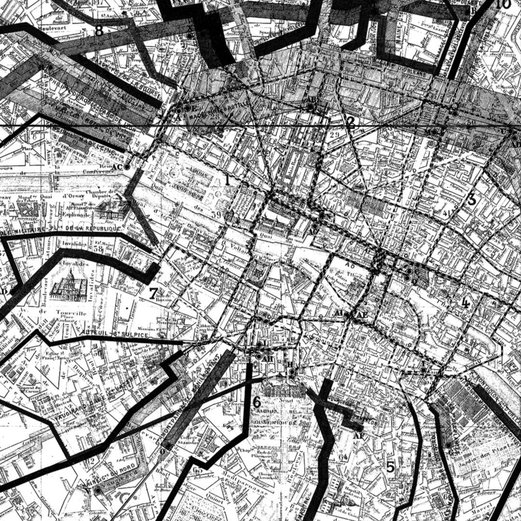 【Photoshopブラシ】パリの地図 Map of Paris, lovely France【png,abr】
