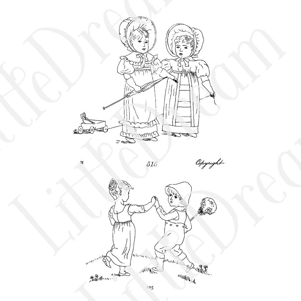 【刺繍図案】アンティーク刺繍図案 Antique embroidery pattern【jpg,pdf】