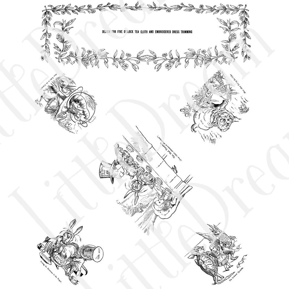 【刺繍図案】アンティーク刺繍図案 Antique embroidery pattern【jpg,pdf】