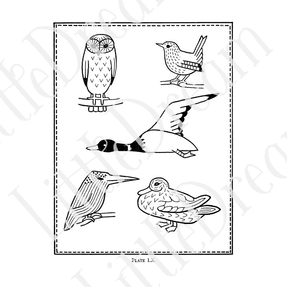 【刺繍図案】アンティーク刺繍図案 Antique embroidery pattern【jpg,pdf】