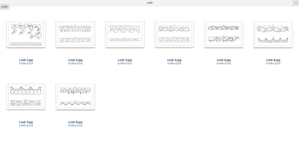 【刺繍図案】アンティーク刺繍図案 Antique embroidery pattern【jpg,pdf】