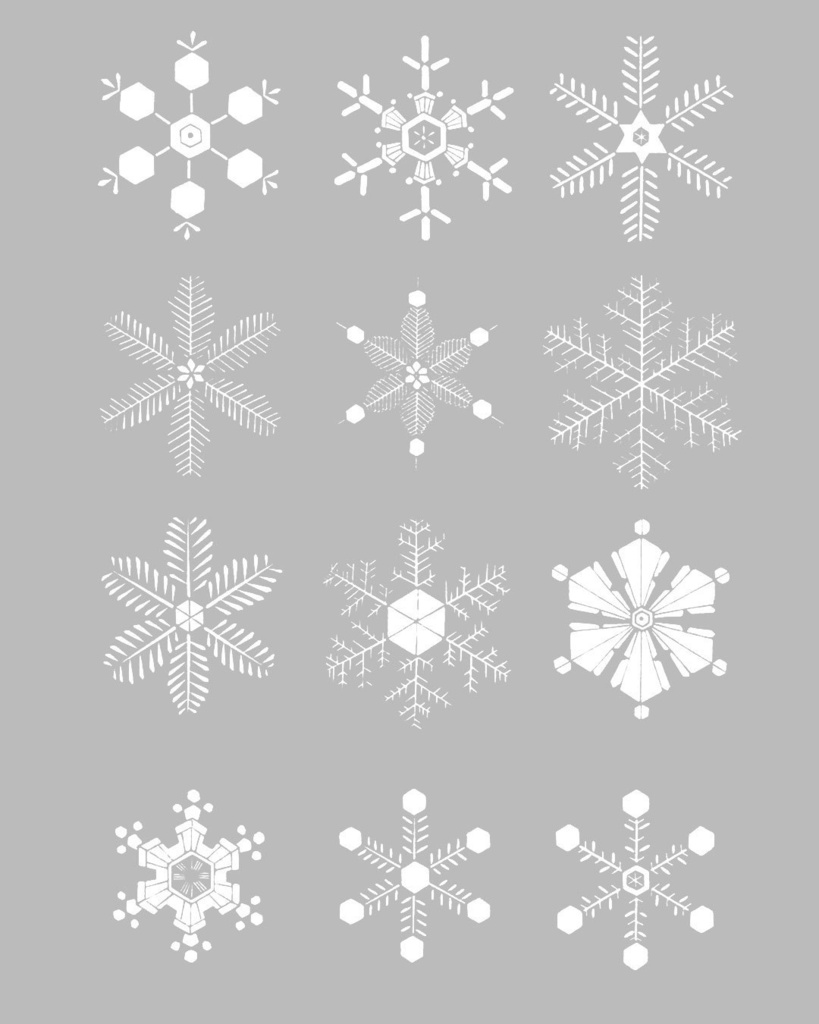 【Photoshopブラシ】SnowFlake 雪の結晶 49枚【png,abr】