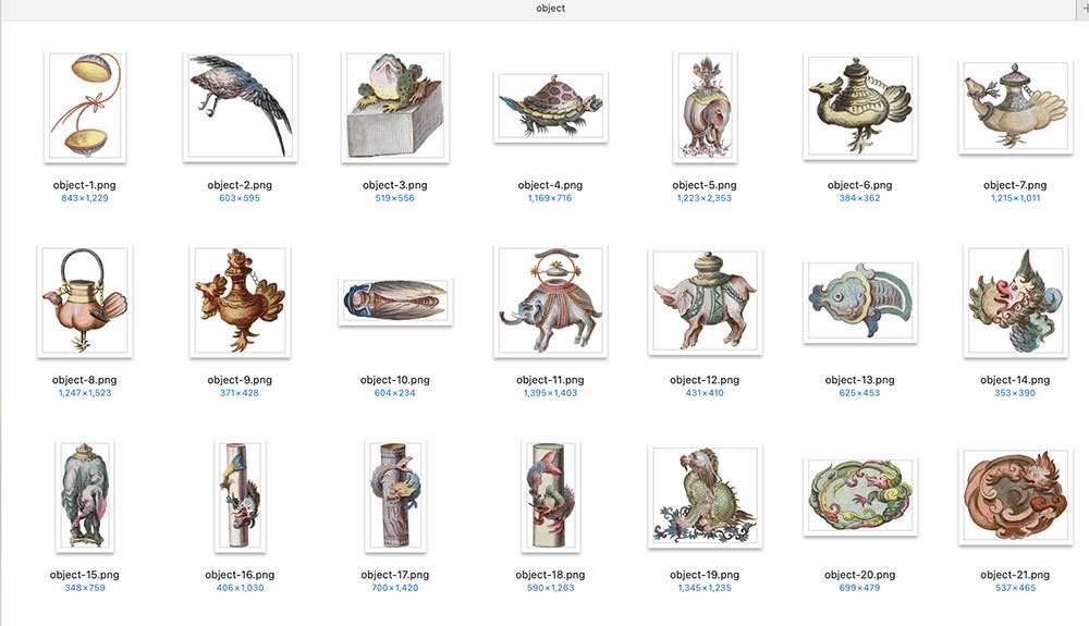 シノワズリの花 Chinoiserie flowers 128枚【png】