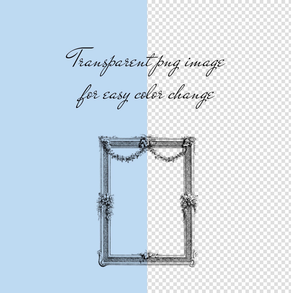 【Photoshopブラシ・パターン】French ornament frame and border フレンチオーナメントフレームアンドボーダー