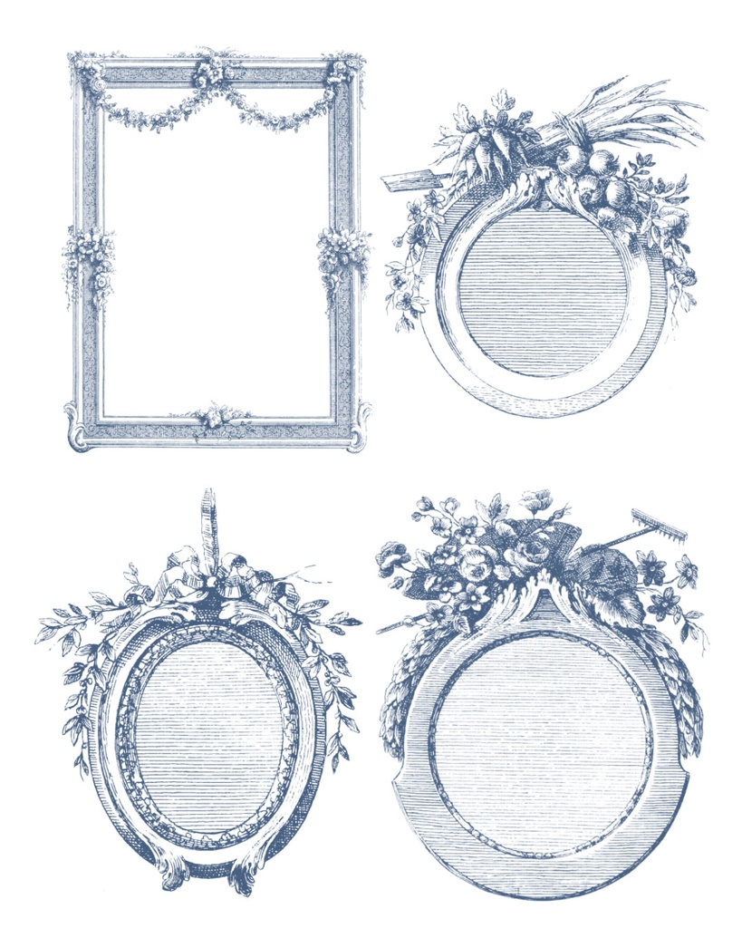 【Photoshopブラシ・パターン】French ornament frame and border フレンチオーナメントフレームアンドボーダー