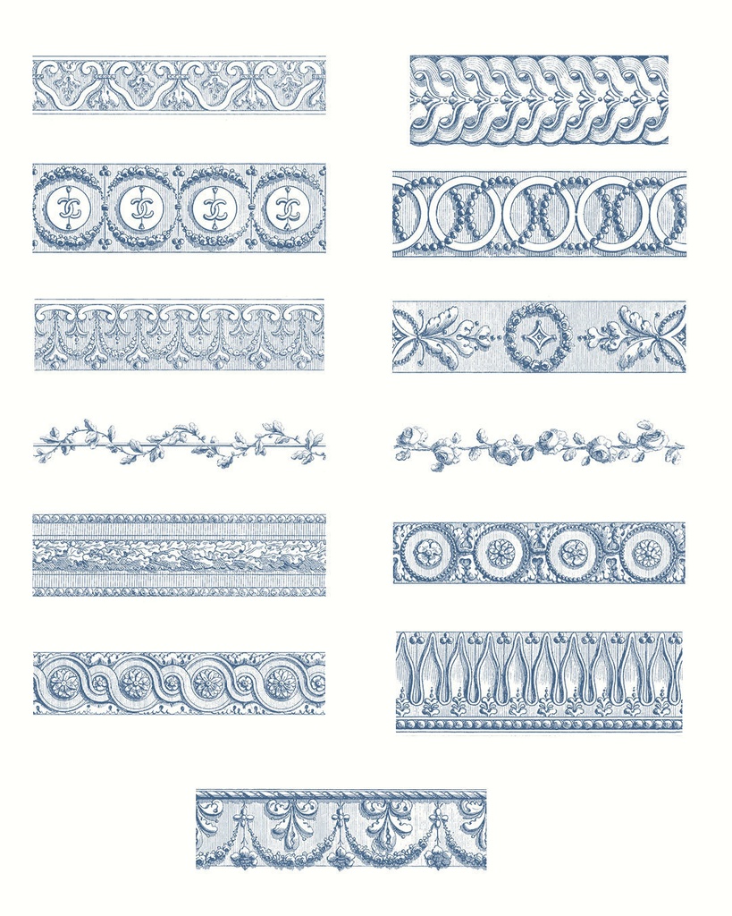 【Photoshopブラシ・パターン】French ornament frame and border フレンチオーナメントフレームアンドボーダー