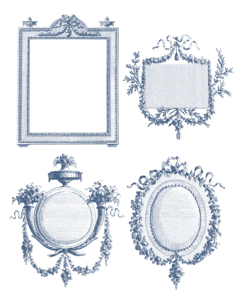 【Photoshopブラシ・パターン】French ornament frame and border フレンチオーナメントフレームアンドボーダー