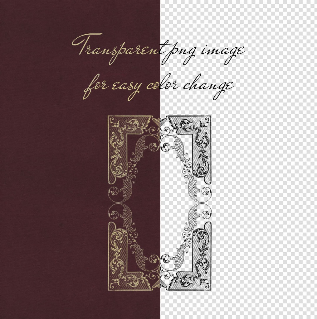 【Photoshopブラシ・パターン】Antiquebook cover & ornament アンティークブック カバー&オーナメント【png,abr,pat】