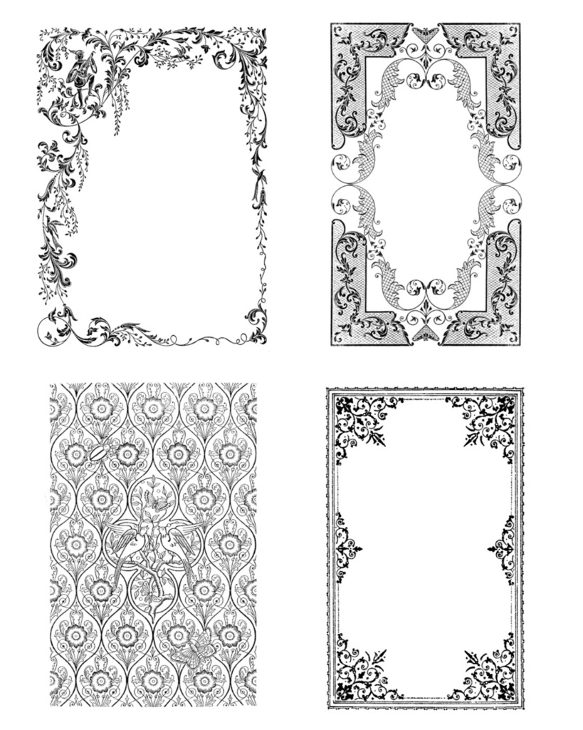 【Photoshopブラシ・パターン】Antiquebook cover & ornament アンティークブック カバー&オーナメント【png,abr,pat】