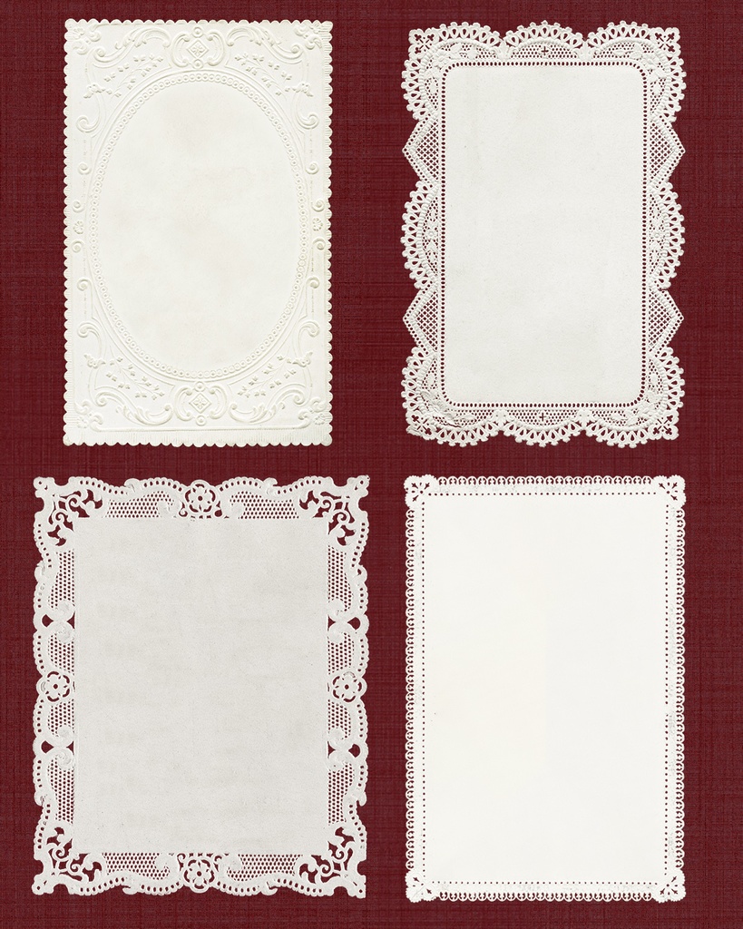 リアルなペーパーレースフレーム Realistic paperlace frames【透過png】