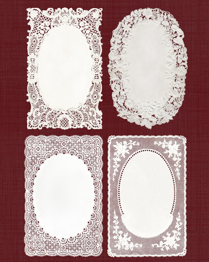 リアルなペーパーレースフレーム Realistic paperlace frames【透過png】