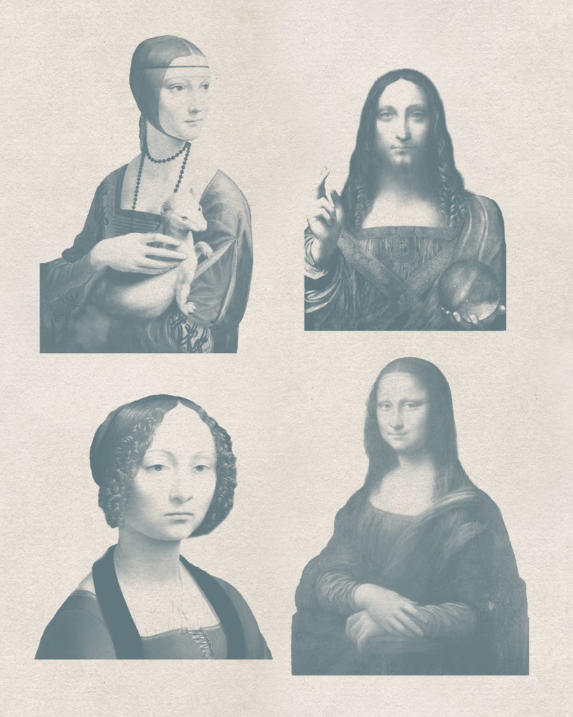 【Photoshopブラシ】Leonardo da Vinci 絵画とデッサン 32sheets【透過png】