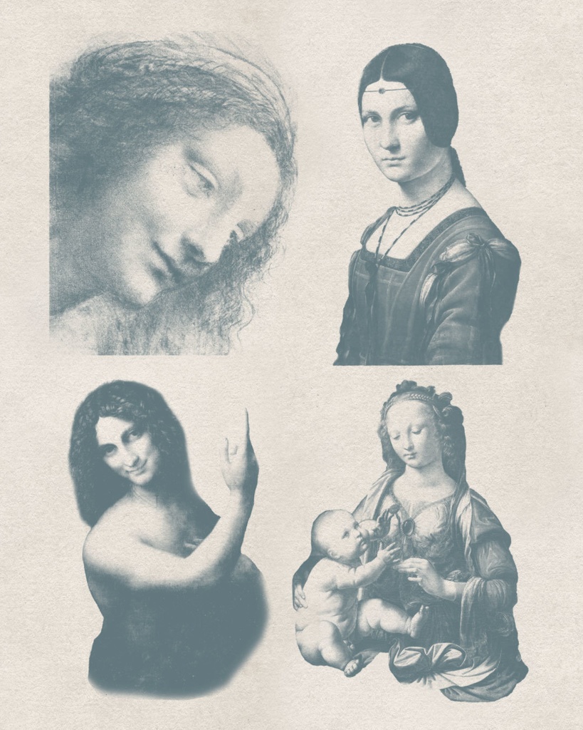 【Photoshopブラシ】Leonardo da Vinci 絵画とデッサン 32sheets【透過png】