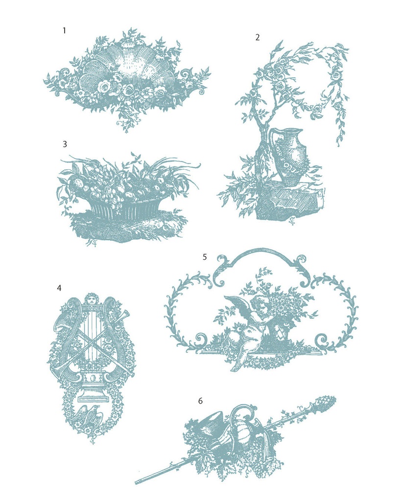 【ベクター】calligraphic flourishes カリグラフィフローリッシュと小さな挿絵とフレーム【png,ai,eps,pdf】