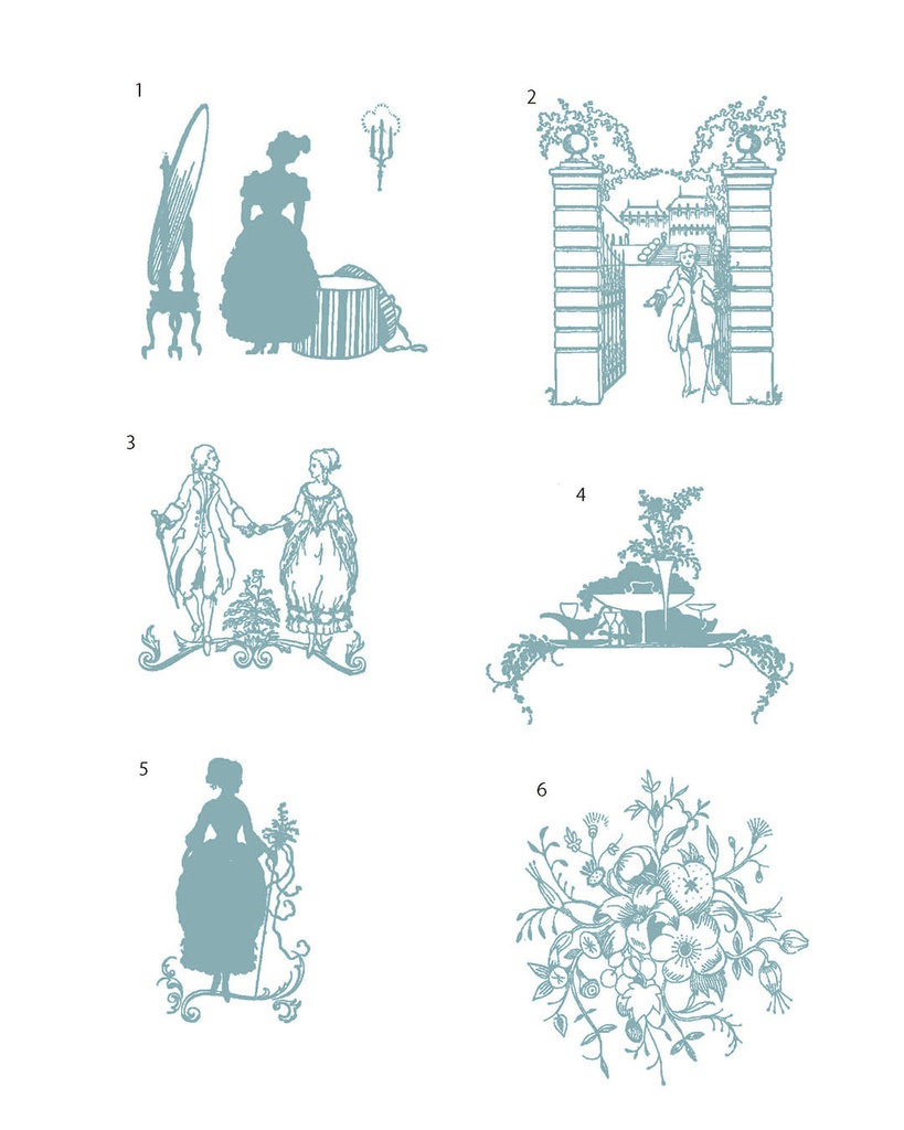 【ベクター】calligraphic flourishes カリグラフィフローリッシュと小さな挿絵とフレーム【png,ai,eps,pdf】
