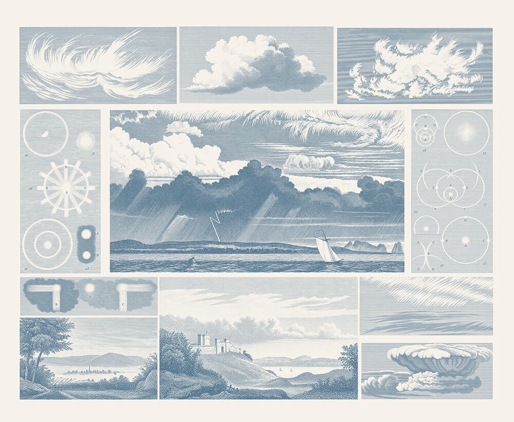 【Photoshopブラシ】Meteorological Landscapes|アンティーク気象学の風景画 36sheets【透過png】