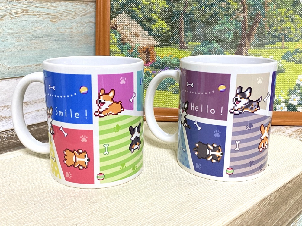 POCHI☆CORGI【マグカップ (ブライトカラー/ペンブローク) 】