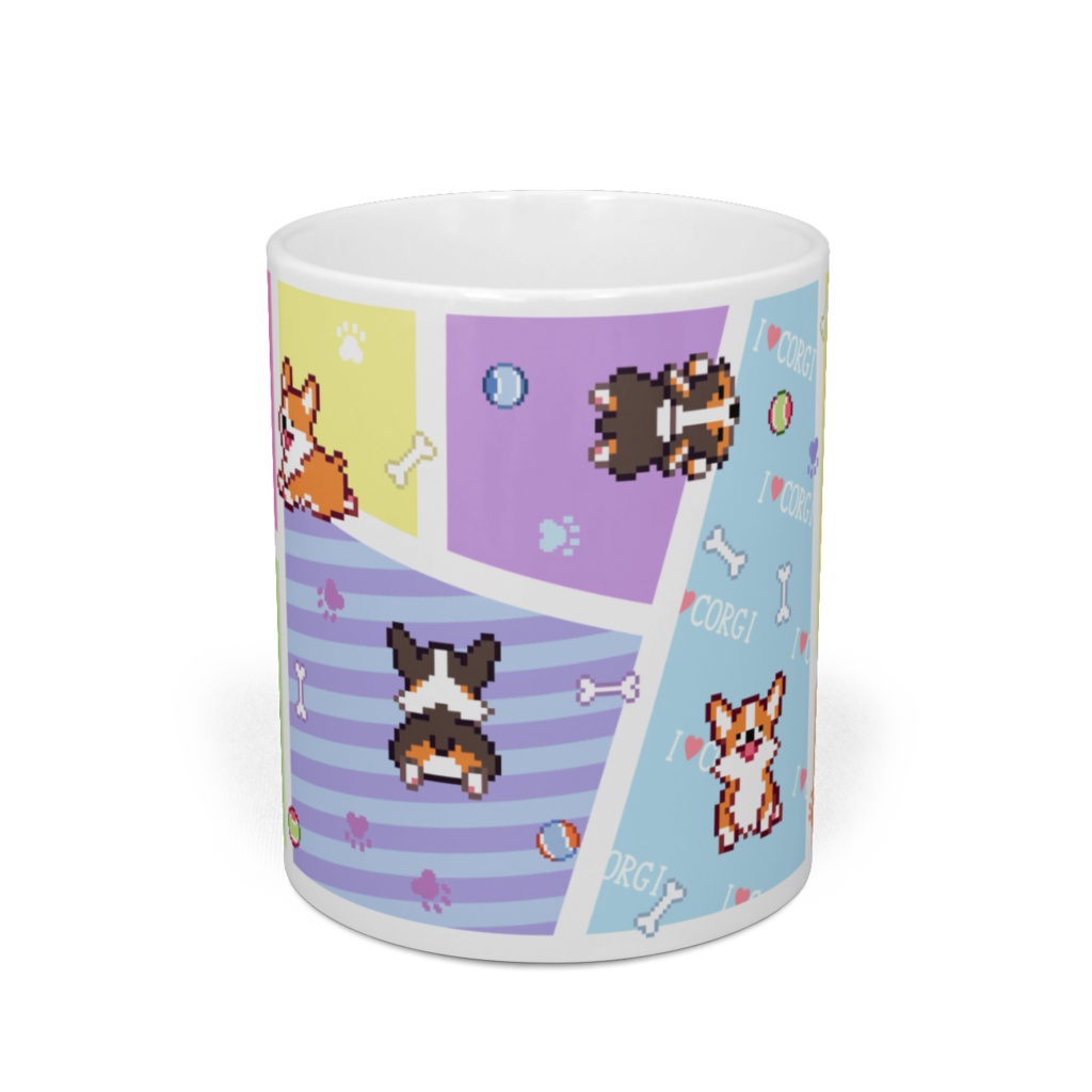 POCHI☆CORGI【マグカップ (パステルカラー/ペンブローク) 】