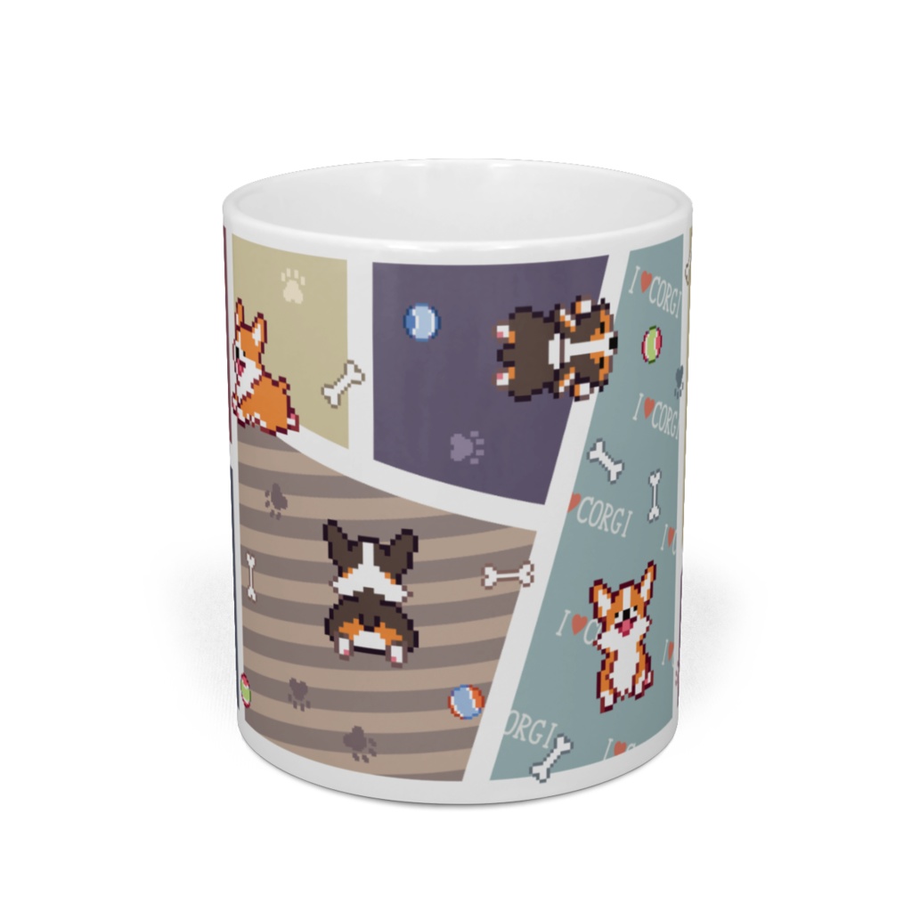 POCHI☆CORGI【マグカップ (スモーキーカラー/ペンブローク) 】