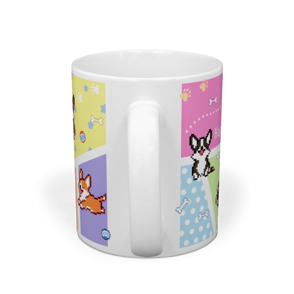 POCHI☆CORGI【マグカップ (パステルカラー/カーディガン) 】