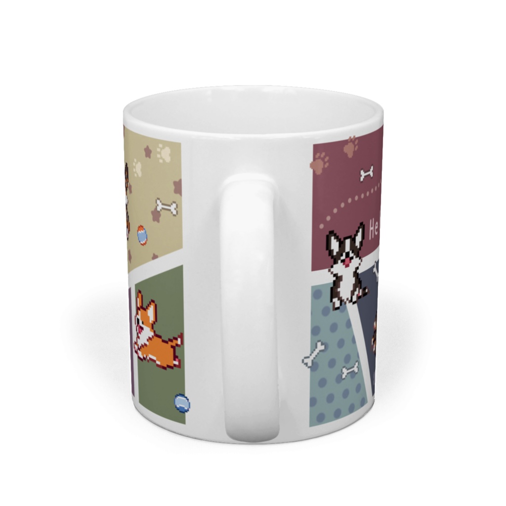 POCHI☆CORGI【マグカップ (スモーキーカラー/カーディガン) 】