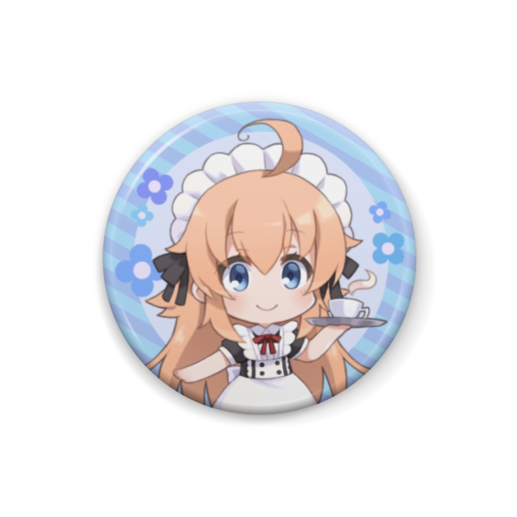 天然メイドさんの日常 B【缶バッジ (ブルー) 】