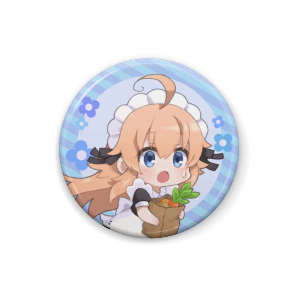 天然メイドさんの日常 D【缶バッジ (ブルー) 】