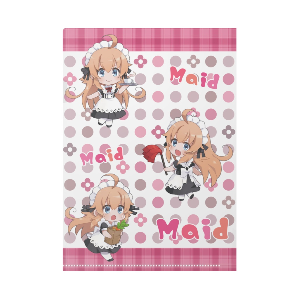 天然メイドさんの日常【クリアファイル (ピンク) 】