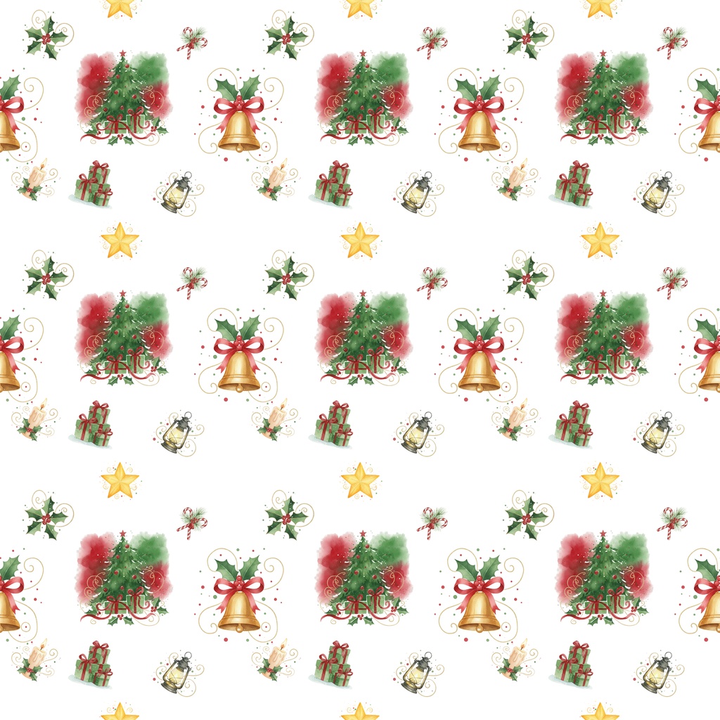 クリスマス デジタルペーパー 水彩 3種セット(クラシック・ウィンター・ポップ)|シームレスパターン(商用利用可)