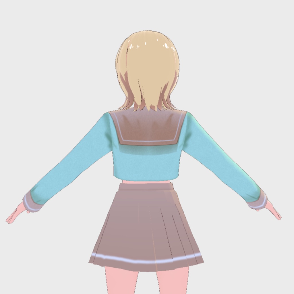 【VRoid】セーラー風衣装4点セット(無償版あり)