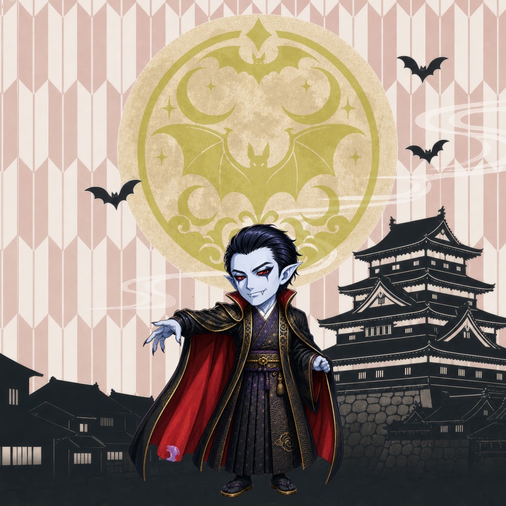 和風ハロウィン|デジタルペーパー&和柄素材セット|Japanese Halloween