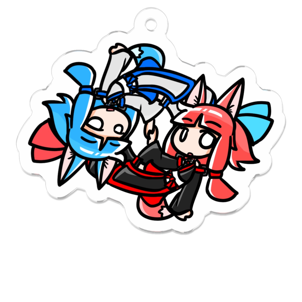 コトノハギツネ・陰陽的アクリルキーホルダー