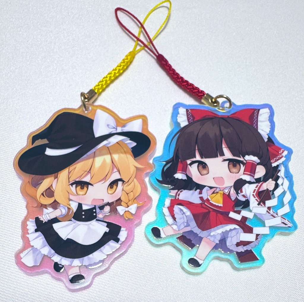 【New!!】霊夢&魔理沙 オーロラアクキー