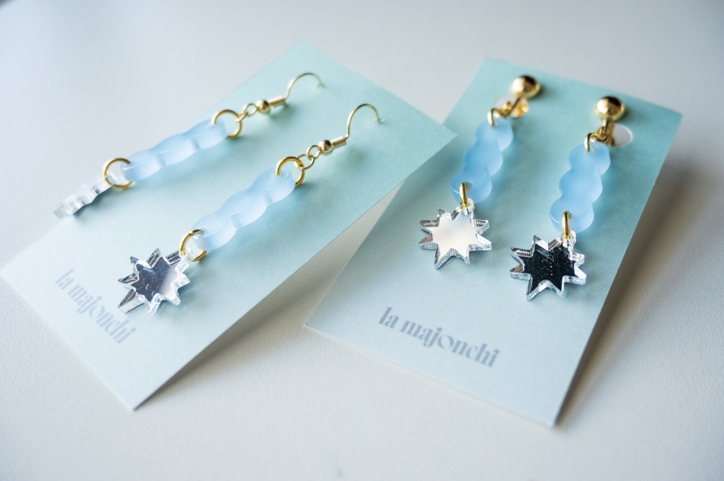 流れ星のイヤリング/ピアス