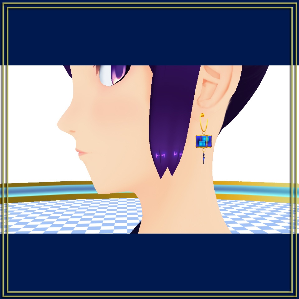 【VRC想定】3Dモデル ピアス