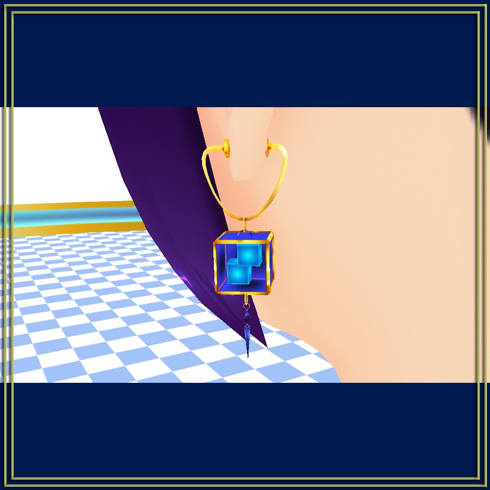 【VRC想定】3Dモデル ピアス