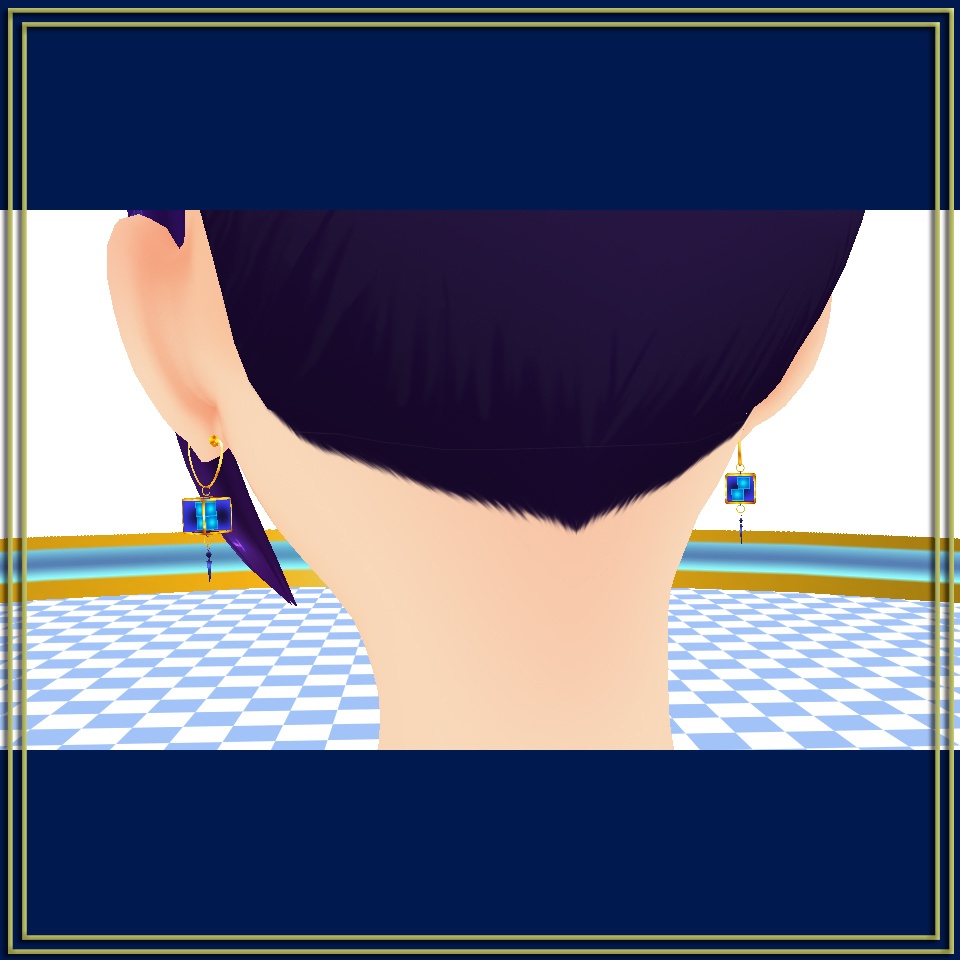 【VRC想定】3Dモデル ピアス