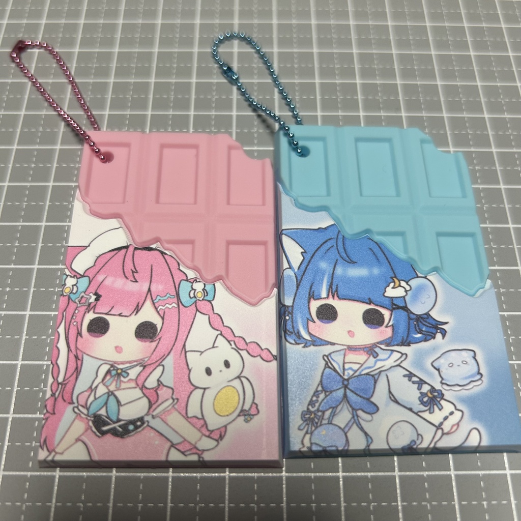 【非公式】板チョコ風ラバーキーホルダー