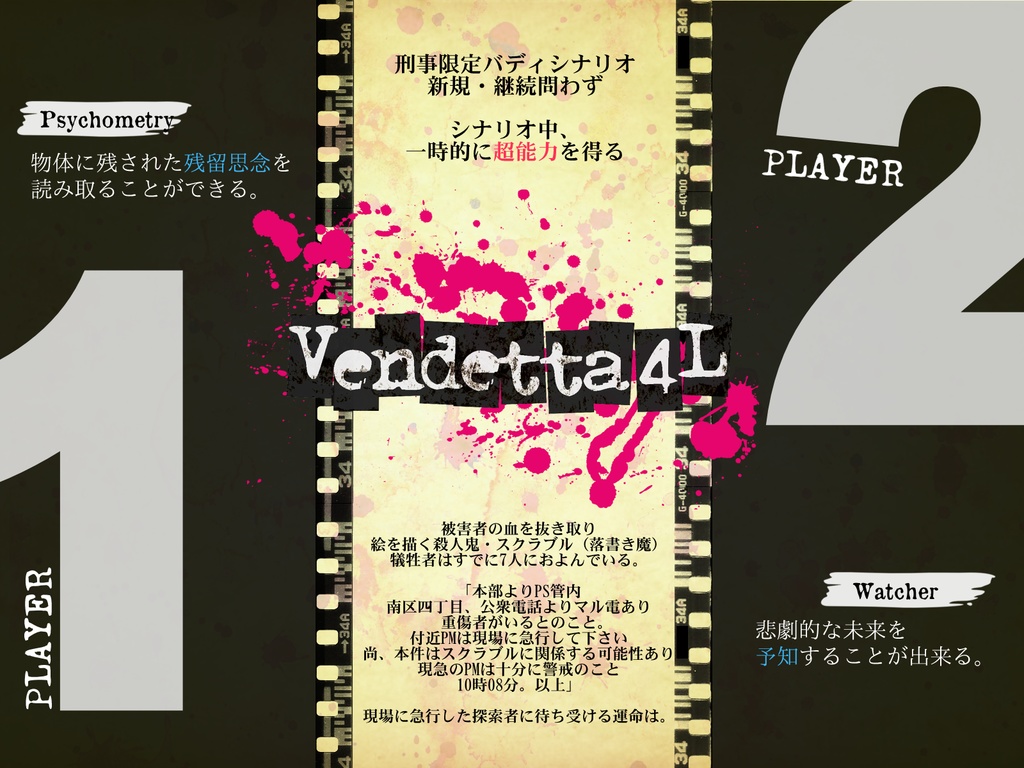 【cocシナリオ】Vendetta4L用資料