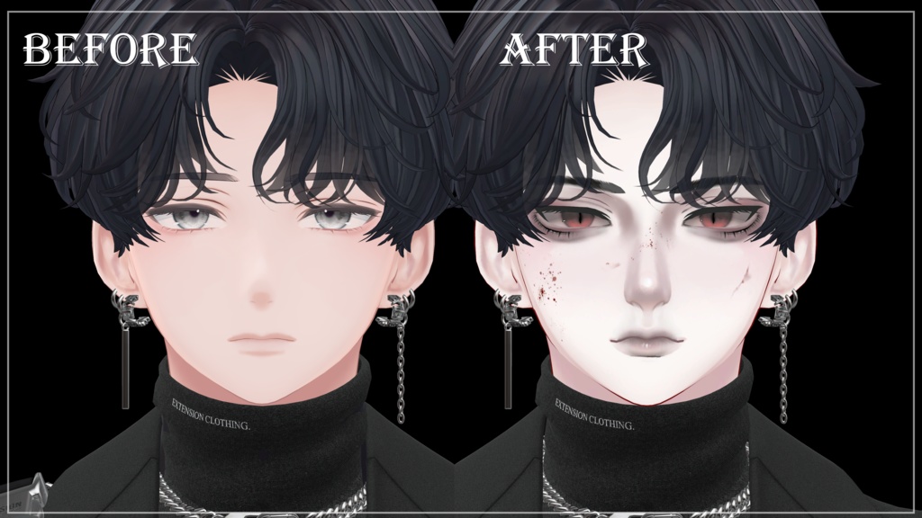 【Minase-水瀬】吸血鬼?!ダーク系立体Make up+eyetexture!