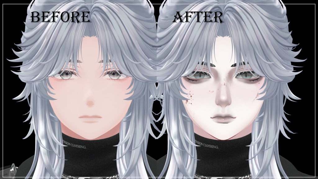 【Minase-水瀬】吸血鬼?!ダーク系立体Make up+eyetexture!