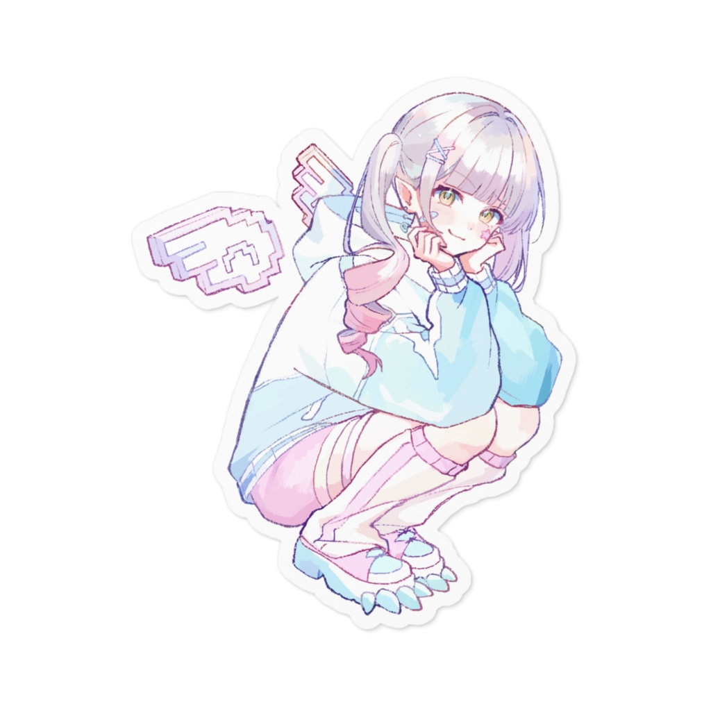 檪村（らくむら）ステッカー（大）