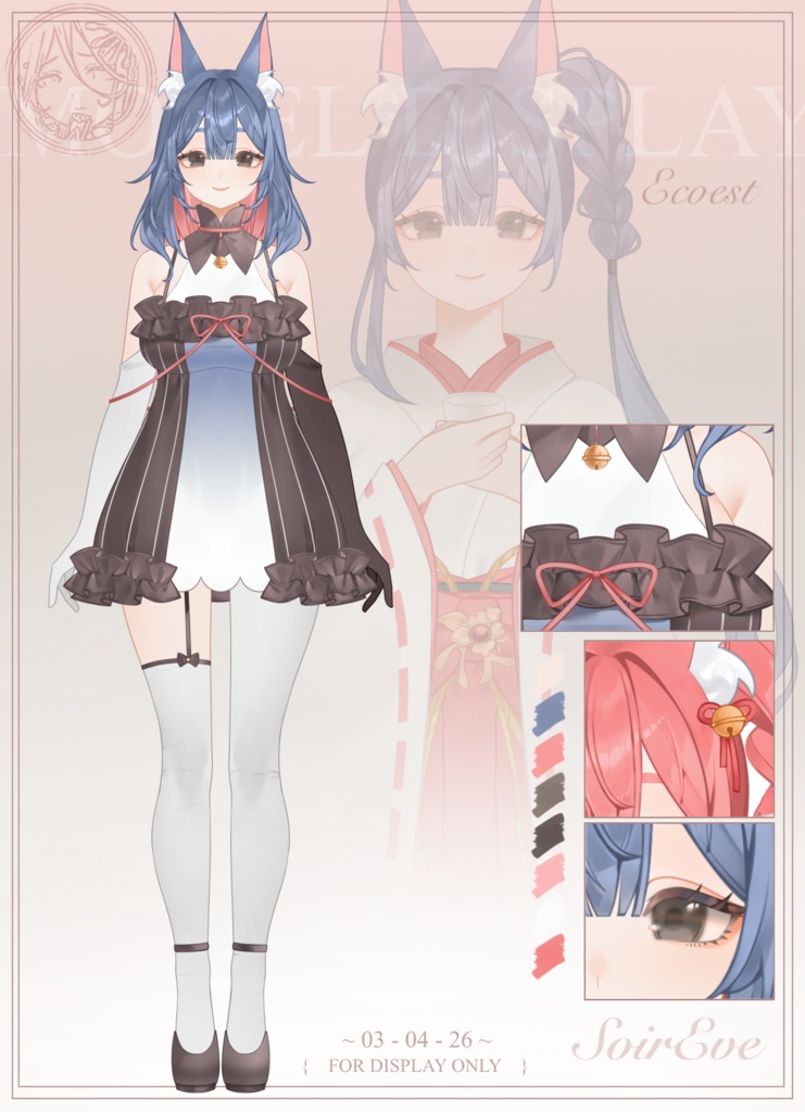 【live2dモデル】 Vix Fox & Shrine Maiden Model for VTS